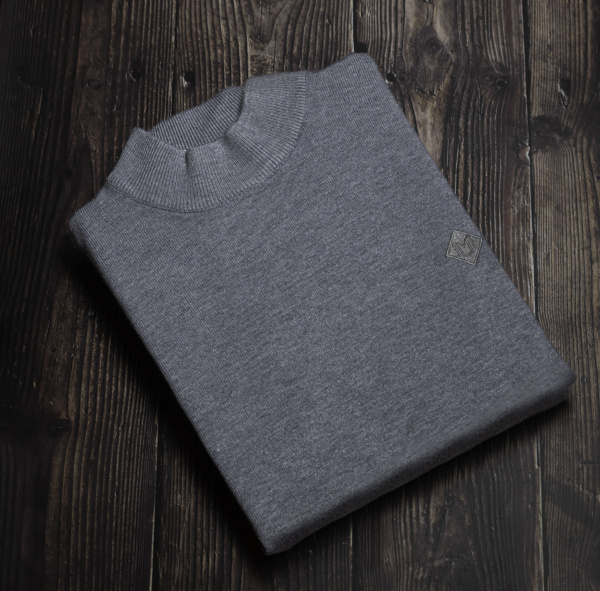 Half Neck SWEATER Light grey - Image 2