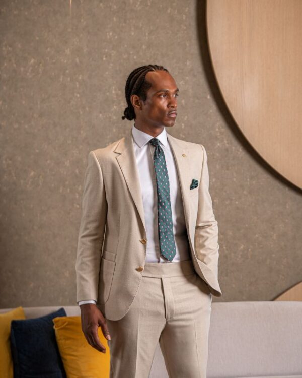 Light beige-Wool Classic Suit