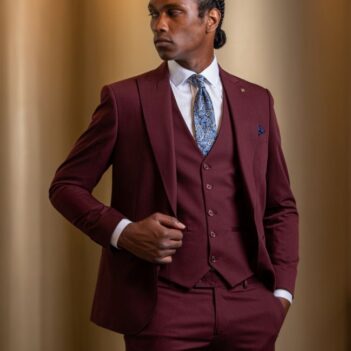 Bordeaux 3 pieces-Wool Classic suit