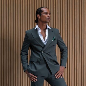 Olive green-Wool Dubetti Suit