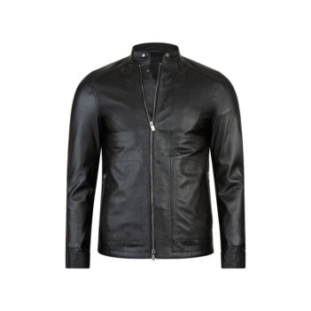 Zip-Up Leather Jacket